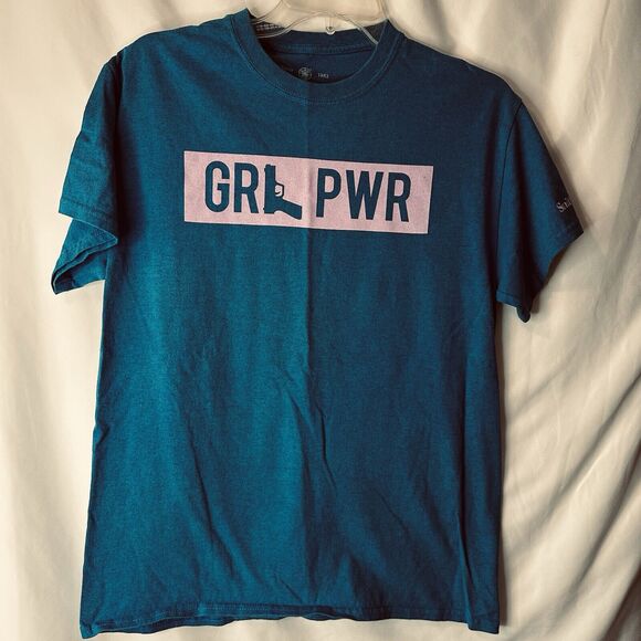 Smith & Wesson T-shirt GRL-PWR Blue Sz Medium CLEAN - Picture 8 of 8